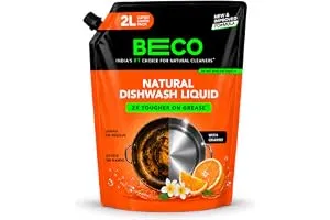 Beco Natural Dishwasher Liquid Refill | 2L Pack | Anti-Bacterial Formula | Orange Citrus Freshn — Linkbiz SmartDeal's
