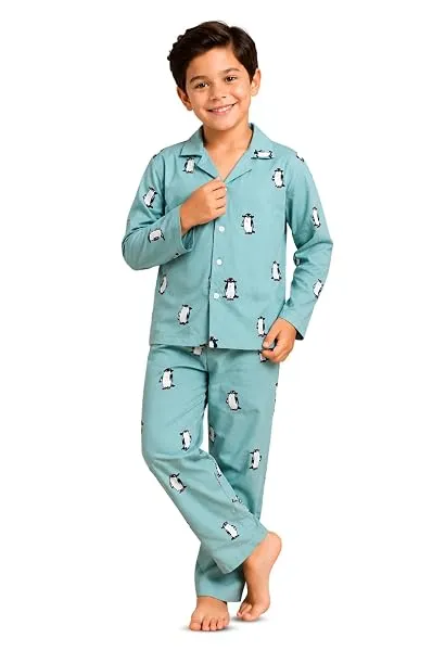 3BROS Kid's Pure Cotton Full Sleeves Night Suit/Dress for Boys/Girls Full Pajama & Top Sleep Suit Combo Set — Linkbiz SmartDeal's