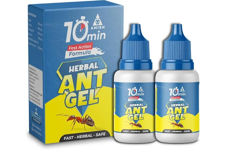 Amish Herbal Ant Gel Pack of 2 | 10 Min Max Bait Formula | Powerful Organic Repellent & Cleaner — Linkbiz SmartDeal's