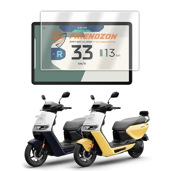 FriendZon Screen Guard For Ather Rizta S/Rizta Z EV Scooter | Anti Scratch | HD Clear | Anti Fingerprint | 7 INCH TFT Digital Meter Instrument Cluster Accessory [Not A Tempered Gla — Linkbiz SmartDeal's