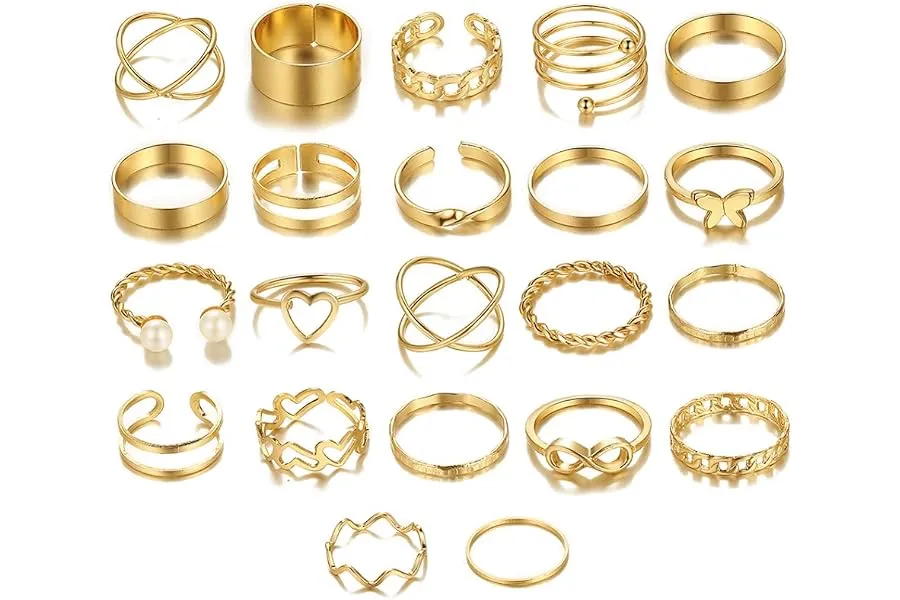 Shining Diva Fashion Latest Stylish Metal Boho Midi Finger Rings for Women and Girls - Silver — Linkbiz SmartDeal's