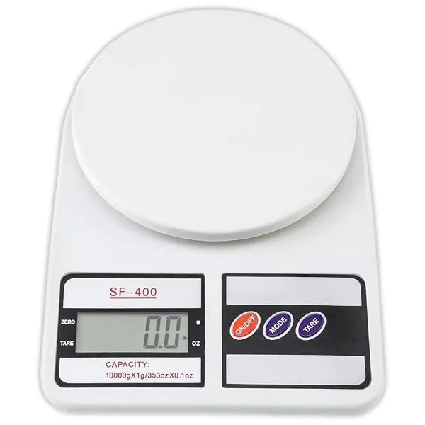 Btag SF-400 Digital Kitchen Weighing Scale | 10Kg x 1g Precision | 1 year (6+6 months) warranty | Food Scale with LCD Display for Cooking, Baking, Meal Prep & Healthy Diet | (White — Linkbiz SmartDeal's