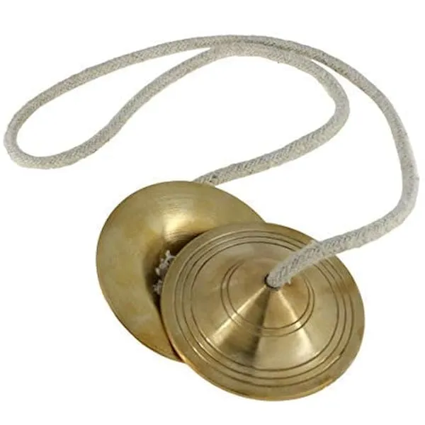 UAPAN Metal Craft Brass Manjeera Traditional Instrument Indian Music hand Cymbal (3 Inches, Pair) — Linkbiz SmartDeal's