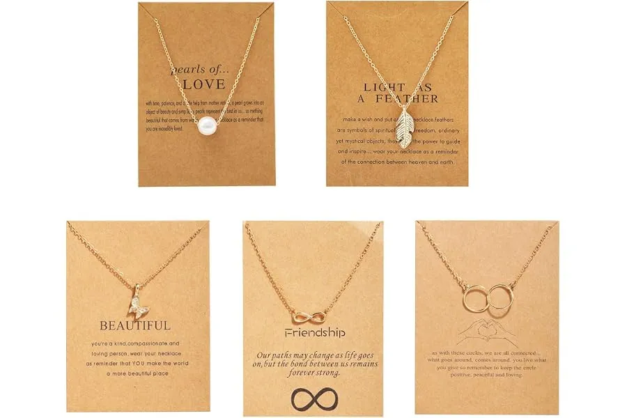 Shining Diva Fashion 5 Pcs Combo Latest Stylish Infinity Butterfly Pearl Necklace Jewellery Set — Linkbiz SmartDeal's