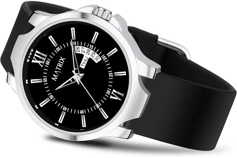 Matrix Antique 2.0 Day & Date Softest Silicone Strap Analog Watch for Men & Boys — Linkbiz SmartDeal's
