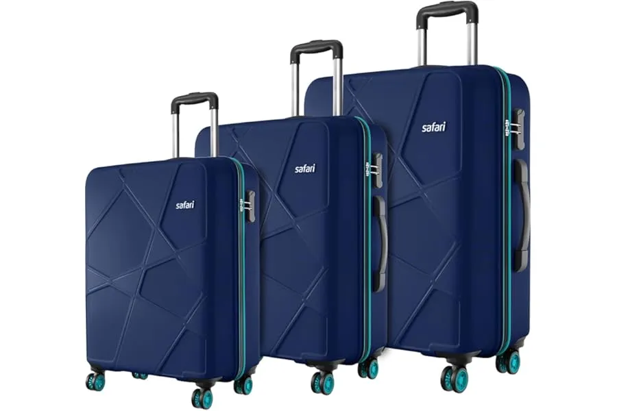 Safari Pentagon Pro Trolley Bag Set of 3 (Cabin, Medium, Large) — Linkbiz SmartDeal's