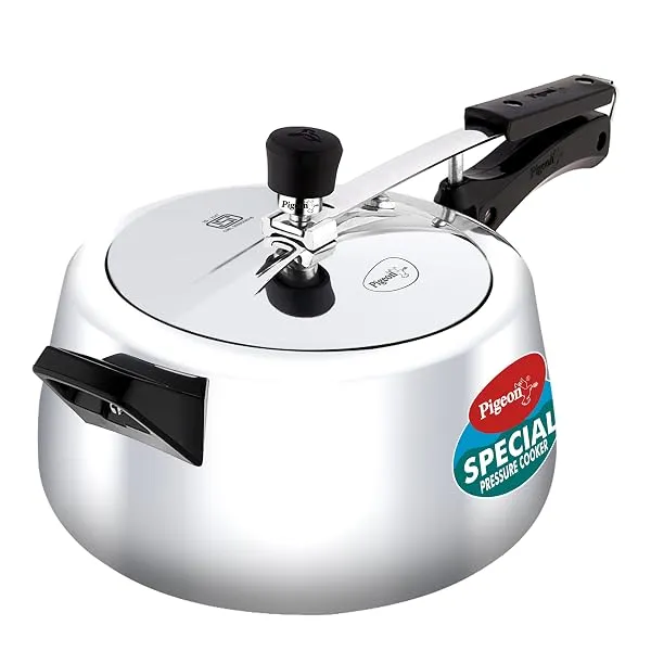 Pigeon Special Pressure Cooker Aluminium Inner Lid Induction Base 5 Litre Capacity - Silver — Linkbiz SmartDeal's