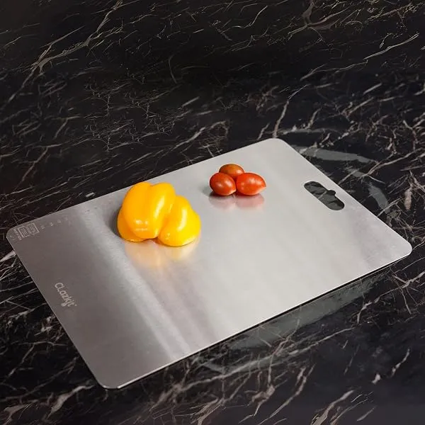 Clazkit Large Stainless Steel Chopping Cutting Board 360x250x1mm | Vegetable, Fruit, Bread & Meat, Durable Safe & Heavy Duty — Linkbiz SmartDeal's