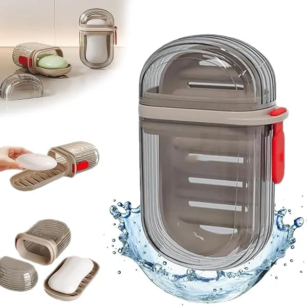 JIALTO Portable Soap Holder - Compact and Durable Plastic Soap Dish for Home, Outdoor Hiking, and Camping - Travel Soap Box Case Ideal for Accessories (Browns) — Linkbiz SmartDeal's