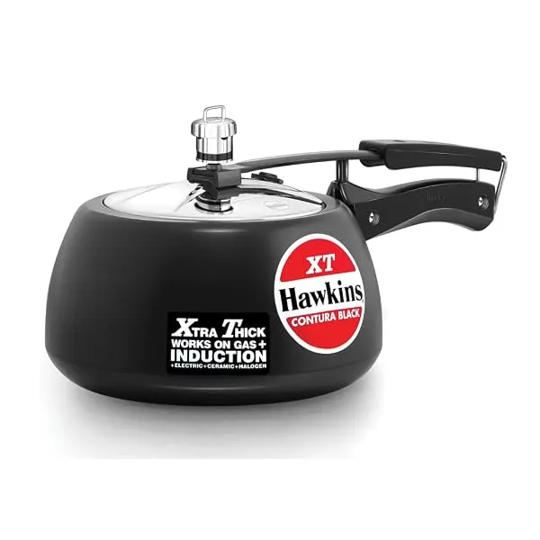 Hawkins Contura Black XT Induction Compatible Aluminium Inner Lid Pressure Cooker, 3 Litre, Black (CXT30) — Linkbiz SmartDeal's
