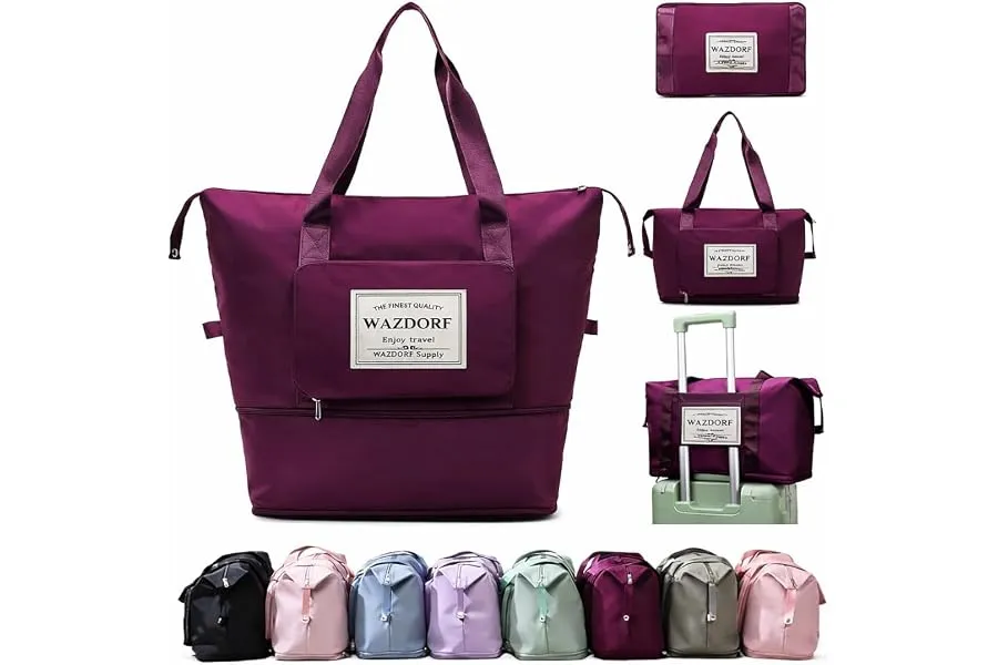 Wazdorf Nylon 41 Liter Expandable Travel Bags for Women, Duffle Bags for Women Luggage, Foldabl — Linkbiz SmartDeal's