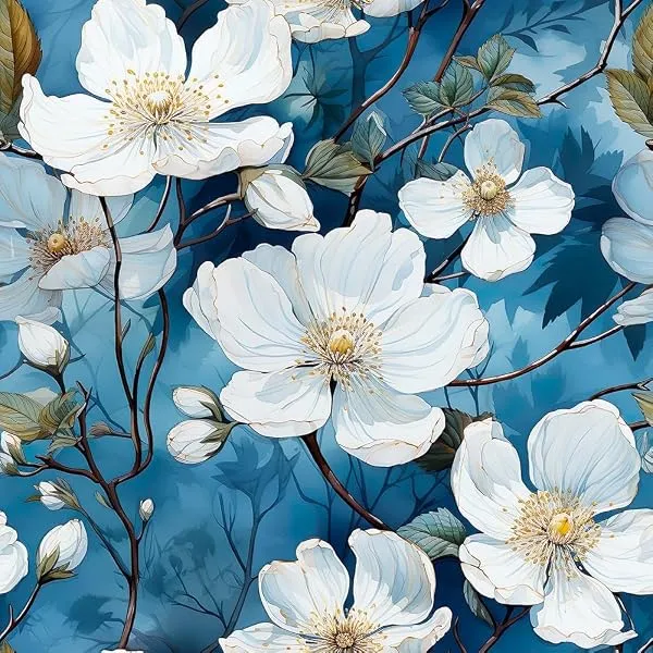 PIXELPACE Self-Adhesive Waterproof Floral Pattern Wallpaper Removable PVC Vinyl Wall Sticker for Living Room, Hall & Home Décor (45 x 304 cm) — Linkbiz SmartDeal's