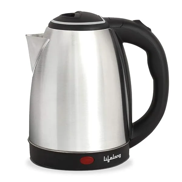 Lifelong ISI Certified Electric Kettle 1.5L with Stainless Steel Body, Easy and Fast Boiling of Water for Instant Noodles, Soup, Tea etc. (1 Year Manufacturer's Warranty, Silver, L — Linkbiz SmartDeal's