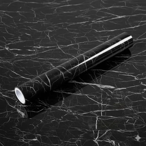 VKR Self Adhesive Wallpaper Roll | Waterproof & Oil-Proof Peel & Stick Vinyl Sheet for Kitchen, Furniture, Tabletop, Cabinets & Wall Décor (Black Marbal) — Linkbiz SmartDeal's