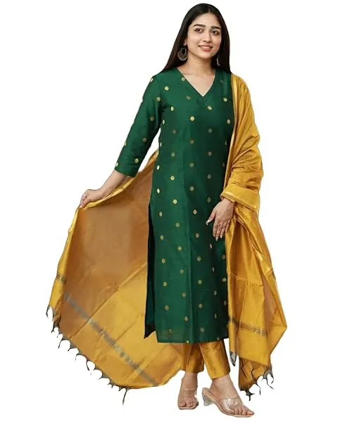 GoSriKi Viscose Printed Kurta for Women | Kurti Set Woman | Kurta with Pant & Dupatta | Straight Ethnic Suit | Indian Outfit Ladies Dress Stylish Traditional Clothing Party Office — Linkbiz SmartDeal's