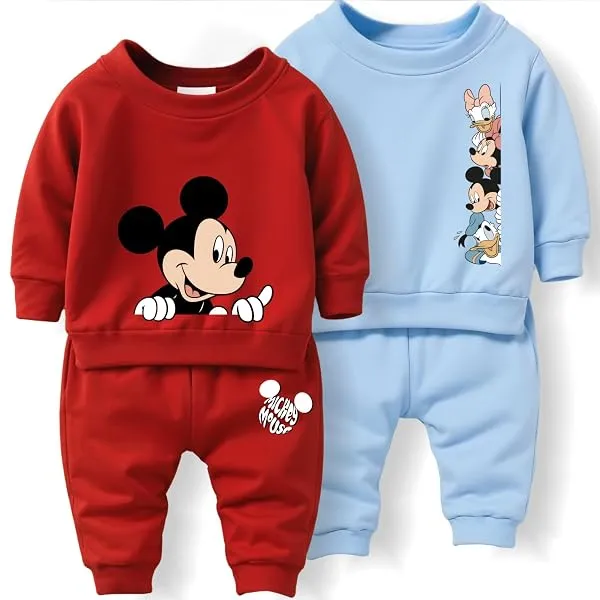 Minicult Kids Cotton Co-ords Full Sleeve Sweatshirt and Pant Set with Character Print — Linkbiz SmartDeal's
