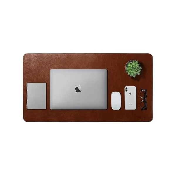 DailyObjects Large Premium Vegan Leather Desk Mat|Anti-Skid|Anti-Slip|85*45cm|Reversible Desk spread Turf Desk/Laptop Mat for Work from Home/Office/Gaming- Extended mouse pad and k — Linkbiz SmartDeal's