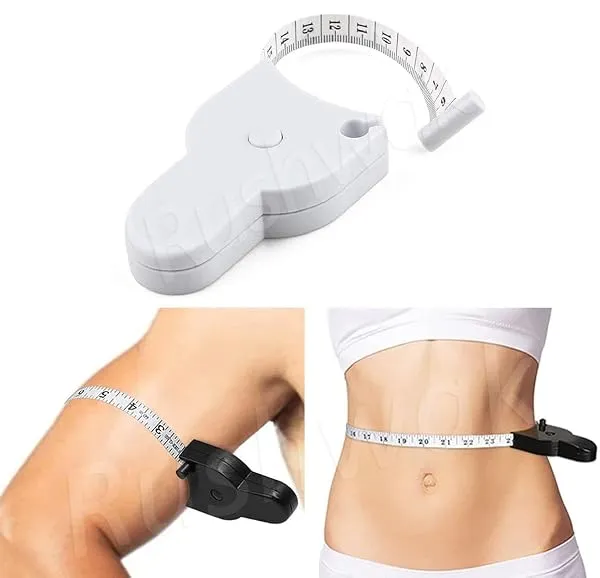 Rushwak Body Measuring Tape with Lock Pin and Retractable Push Button 150 CM Measurement Tape Measure for Body for Fat Measurement and Weight Loss Sewing Tape Tailor Tape (Multicol — Linkbiz SmartDeal's