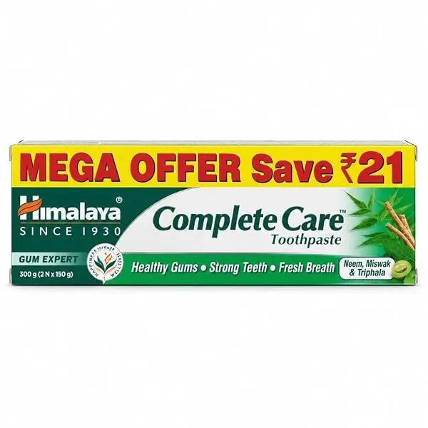 Himalaya Complete Care Toothpaste 300g (150g x 2, Pack of 2) | For Strong Teeth & Healthy Gums | With Neem, Miswak & Triphala | Herbal Formulation — Linkbiz SmartDeal's