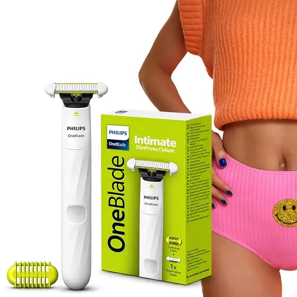 Philips OneBlade Intimate #1 Gynaec Recommended*|2-in-1 Trimmer for Woman|3X Safer Patented Tech|Bikini, Underarm, Private Part, Body trimmer |No post shave irritation, Painless, W — Linkbiz SmartDeal's