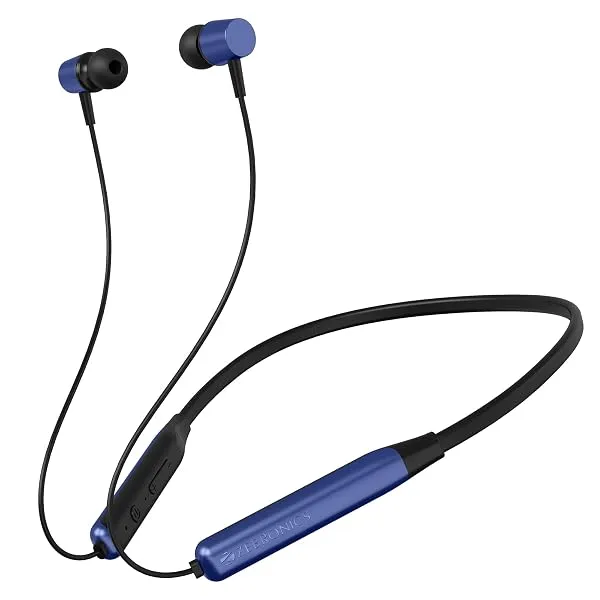Zebronics in-Ear Wireless Neckband, 20Hrs Playback, Rapid Charging, 10mm Drivers, ENC, Gaming Mode, Dual Pairing, BT v6.0, Magnetic Earbuds, Type-C Charging (Evolve, Blue) — Linkbiz SmartDeal's