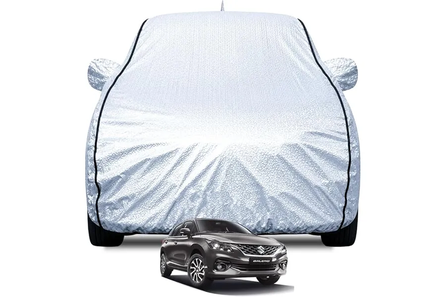 FABTEC Waterproof Car Body Cover for Maruti Baleno with Mirror and Antenna Pocket, Soft Cotton — Linkbiz SmartDeal's