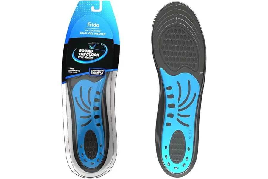 Frido Dual Gel Heavy Duty Trimmable Insoles | For Loose Shoes or Replacing Existing Insoles | T — Linkbiz SmartDeal's
