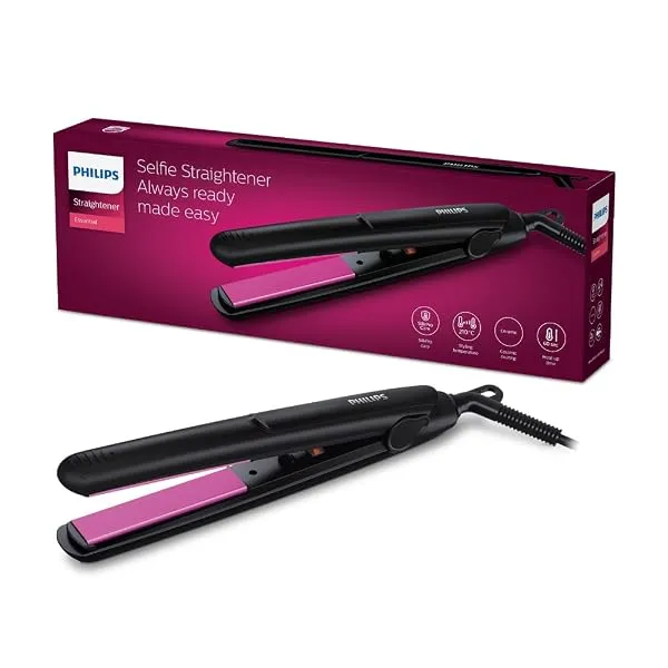 Philips India's No.1 Hair Styling Brand Selfie Hair Straightener, Minimized Heat Damage,SilkPro Care, Ceramic Plates,Smooth Shiny Straight Hair, 210°C Temp, Salon like Result | For — Linkbiz SmartDeal's
