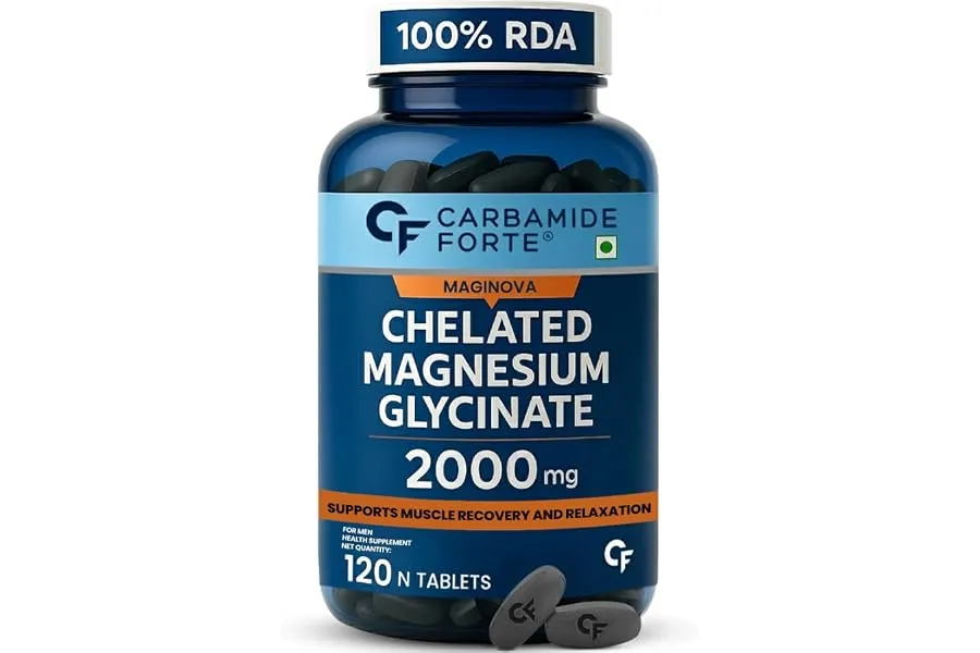 Carbamide Forte Chelated Magnesium Glycinate Supplement 120 Tablets | 2000mg Per Serving, Suppo — Linkbiz SmartDeal's