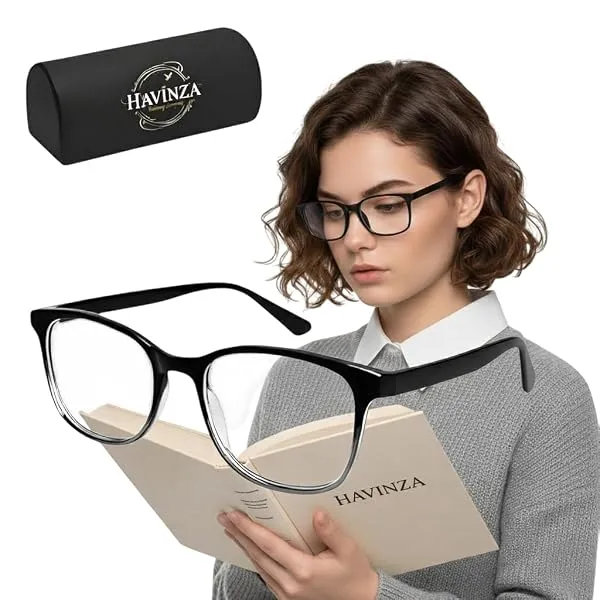 Havinza Auto-Adjustable One Power Reading Glasses +0.5 to +2.5 for Men & Women | Book & Study Readers | Anti-Glare Clear Vision Eyeglasses Lightweight Comfortable Frame with Hard C — Linkbiz SmartDeal's