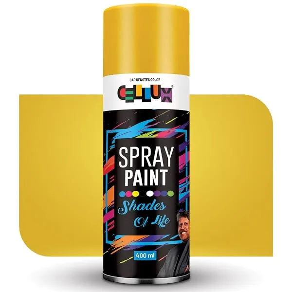 CELLUX 2X Ultra Cover Sparkle Gold Spray Paint | DIY Quick Drying with Premium Gloss Finish for Metal Wood Wall & other Surfaces - 400 ML — Linkbiz SmartDeal's