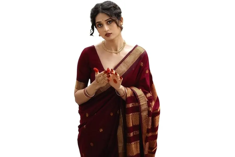 C J Enterprise Women’s Pure Kanjivaram Soft Silk Saree Banarasi Style Ladies Sadi With Blouse P — Linkbiz SmartDeal's