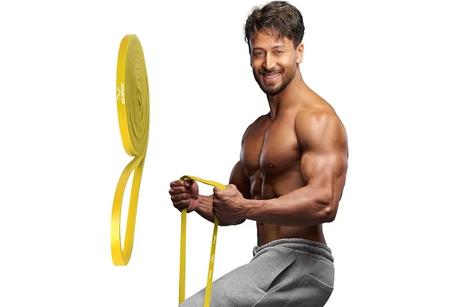 Slovic Latex Resistance Band for Workout [3-7 KG] | Yellow | Exercise Band & Fitness Band for M — Linkbiz SmartDeal's