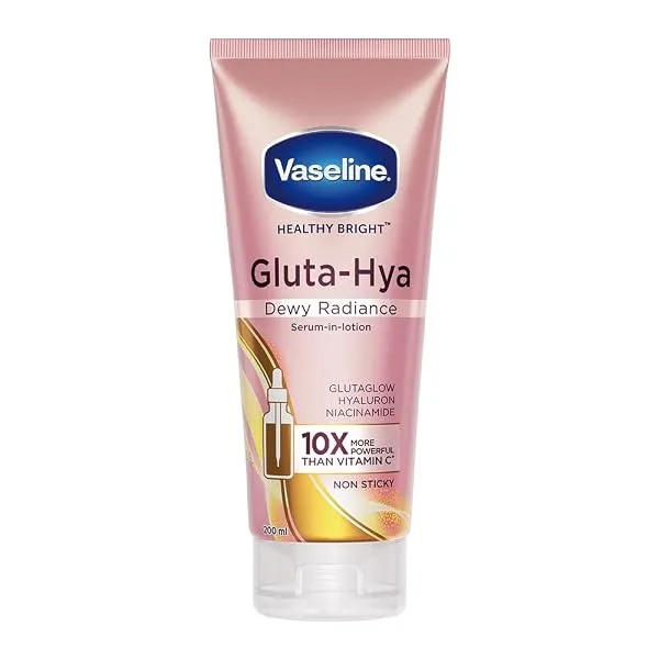 Vaseline Gluta-Hya Dewy Radiance Lotion for Face & Body | Gives Brighter Skin | Glutathione & Niacinamide Infused Moisturizer, 200ml — Linkbiz SmartDeal's