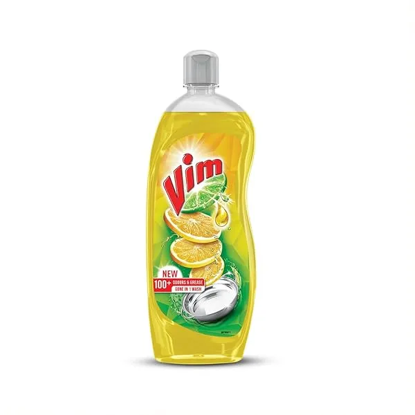Vim Dishwash Liquid Gel Lemon, With Lemon Fragrance, Leaves No Residue, Grease Cleaner For All Utensils, 750 ml Bottle — Linkbiz SmartDeal's