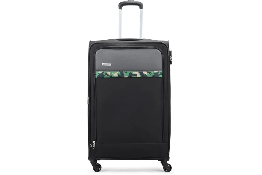 Aristocrat Commander Soft Case Large Size (Check-in) Trolley Bag, Black | Spacious, Zipper Expa — Linkbiz SmartDeal's