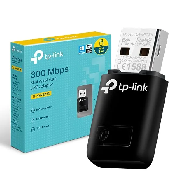 TP-LINK WiFi Dongle 300 Mbps Mini Wireless Network USB Wi-Fi Adapter for PC Desktop Laptop(Supports Windows 11/10/8.1/8/7/XP, Mac OS 10.9-10.15 and Linux, WPS, Soft AP Mode, USB 2. — Linkbiz SmartDeal's