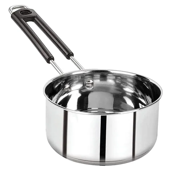 AADHIK Stainless Steel Sauce Pan, Tea Pan, Milk Pan Heavy Guage 1.5 Litre (Induction and Gas Stove Friendly), Silver — Linkbiz SmartDeal's