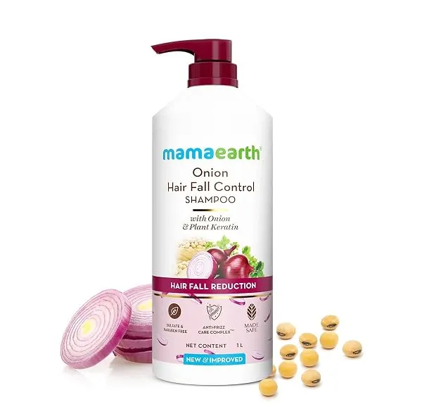 Mamaearth Onion Shampoo for Hair Growth and Hair Fall Control with Onion and Plant Keratin | Reduces Hair Fall | Strengthens & Smoothens Hair | For Men & Women | 1 Litre — Linkbiz SmartDeal's