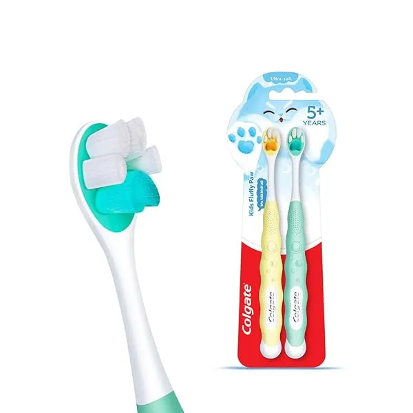 Colgate Kids Fluffy Paw 5+ Years Toothbrush Set | Ultra Soft Bristles - 2Pcs — Linkbiz SmartDeal's