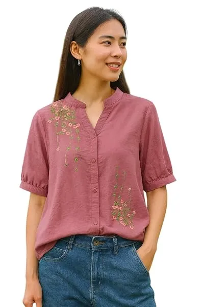 LITZO Shirts for Women - Korean Style Long Sleeve Button Down | Regular Fit Western Latest Stylish Office Wear Tops Women (NO-98-101) — Linkbiz SmartDeal's