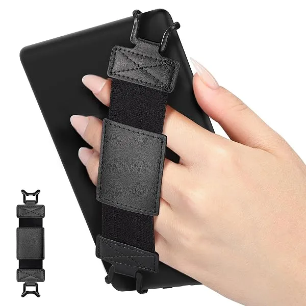 MoKo Soft Hand Strap for 6-8" Kindle eReaders Fire Tablet, Black | eReader Accessories for 6-8" Kindle/Kobo/Sony Tablets, Black High-Elasticity Hand Strap, Lightweight Finger Grip — Linkbiz SmartDeal's