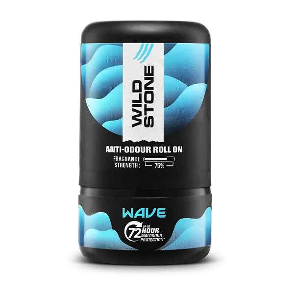 Wild Stone Wave Anti-Odour Roll On For Men, 50ml | Up to 72-Hour Odour Control | With Sea Minerals & Niacinamide | Skin Friendly & Itch Free Deodorant Roll On | Long-Lasting Freshn — Linkbiz SmartDeal's