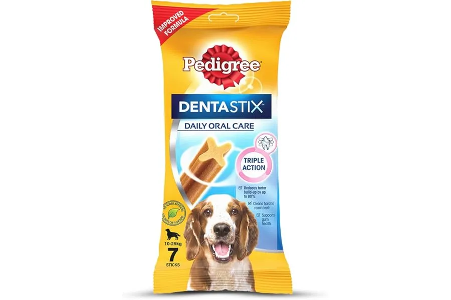 Pedigree Dentastix Oral Care Dog Treat, Adult Medium Breed (10-25 kg), 180 g, Recommended by Ve — Linkbiz SmartDeal's