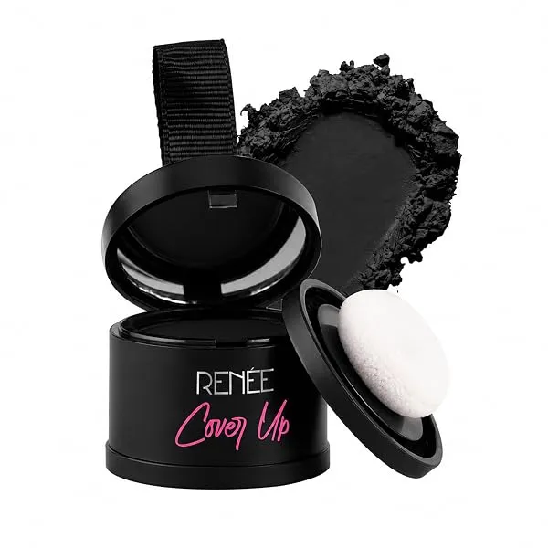 RENEE Cover-Up Hair Powder - Black | Covers Grey Roots & Bald Spots Instantly | Highly Pigmented, Fuller & Denser Look | Long-Lasting | Matte Finish | Fine Powder | Flawless Applic — Linkbiz SmartDeal's