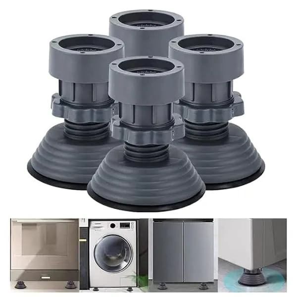 SR Adjustable Washing Machine Stand 7kg, 8kg, 9kg, 10kg Top & Front Load | Heavy Duty Anti-Vibration Fridge Stand, Cooler Stand | Height Adjustable Universal Washing Machine Base S — Linkbiz SmartDeal's
