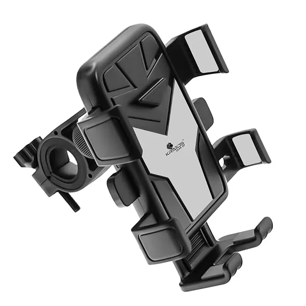 Kratos B4 Mobile Holder for Bike with One Click Locking, 360° Rotation, Secure Grip Design, Shock Proof Cushioning Pad Protection for Devices, Bike Mobile Holder for GPS Navigation — Linkbiz SmartDeal's