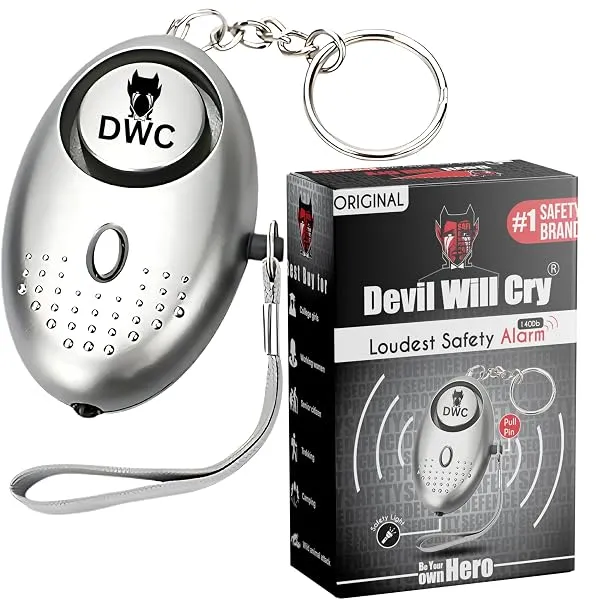 Devil Will Cry Defence Emergency Alarm in Keychain for Women Safety | Security Personal Protection Devices for Women, Girls, Kids & Elderly | SOS Alarm — Linkbiz SmartDeal's