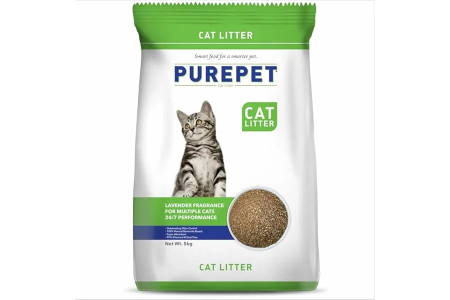 Purepet Cat Litter for All Breeds 5kg | Lavender Fragrance | Pet Friendly | Litter Tray Refill — Linkbiz SmartDeal's