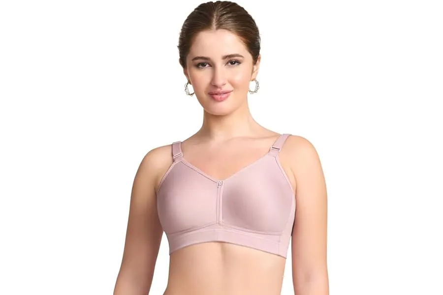 TRYLO Riza T-FIT Women's Non-Padded,Non-Wired,Full Coverage,Seamless 100% Cotton Feel Fabric Br — Linkbiz SmartDeal's